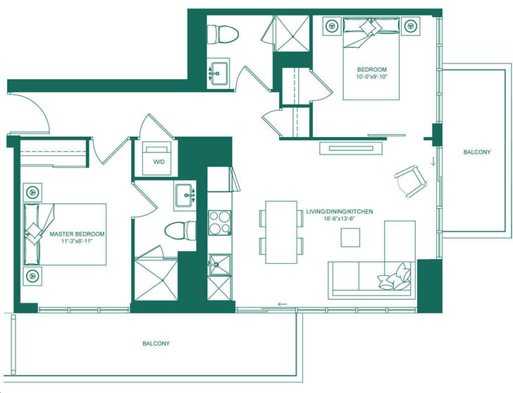 628 Church St, Toronto - The Charles at Church Condos 2E