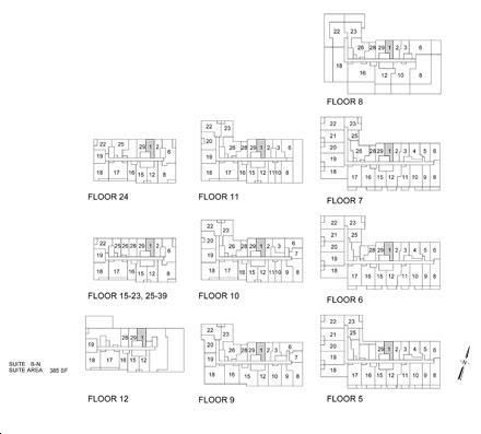 400 King West Condos B-N Key Plan