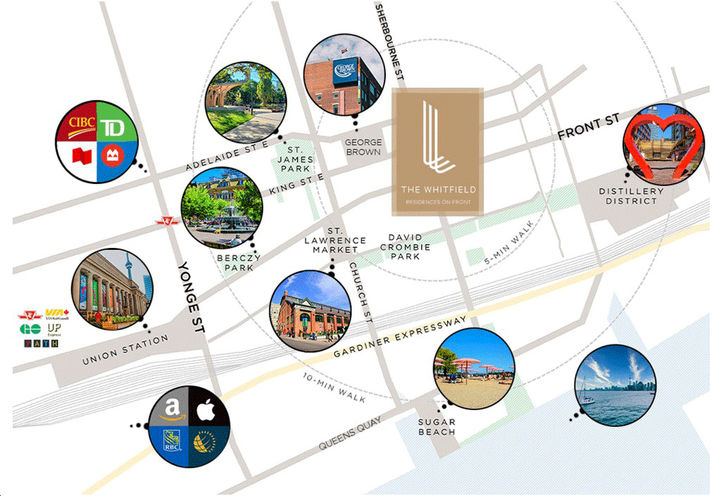 The Whitfield Condos Amenities Map