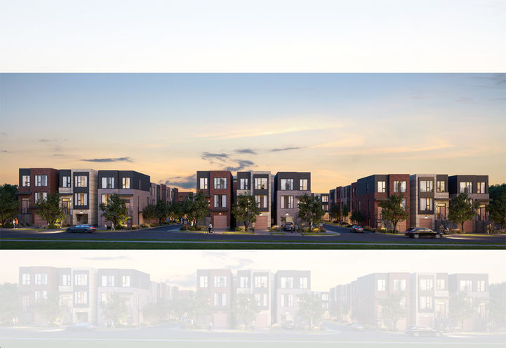 The Winston Collection Streetscape View of Unit Exteriors