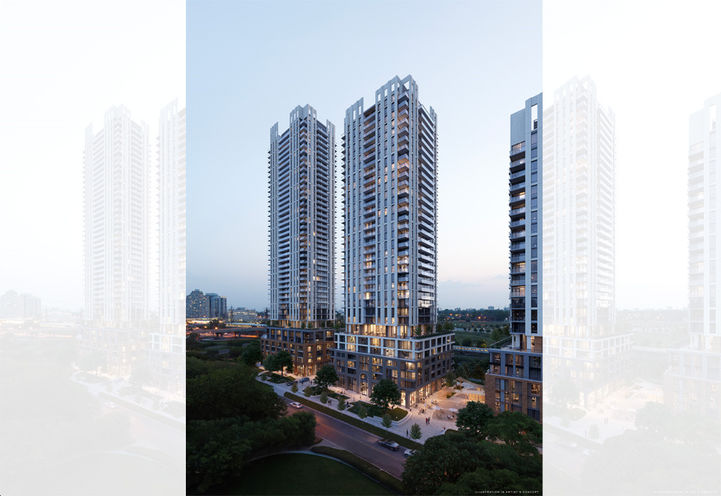 Arcadia District Condos Aerial View of Buildings