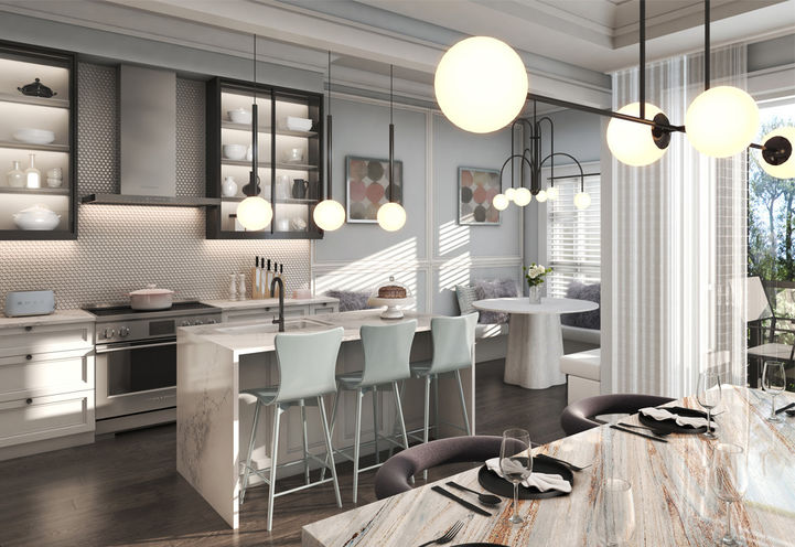 Highgrove Homes Open Concept Kitchen and Living Space