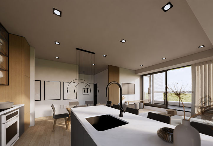 No. 35 Plains Road Condos Suite Interiors From Kitchen