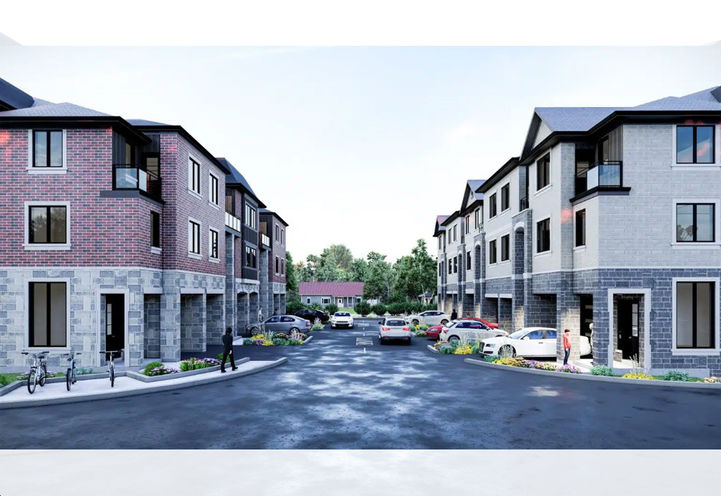Harmony Crossing Towns Street Corner View of Exteriors