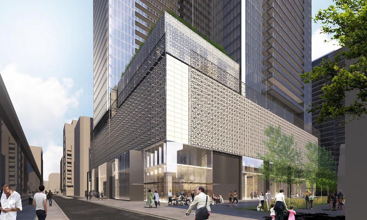 Looking south to 33 Yorkville, designed by architects—Alliance for Pemberton