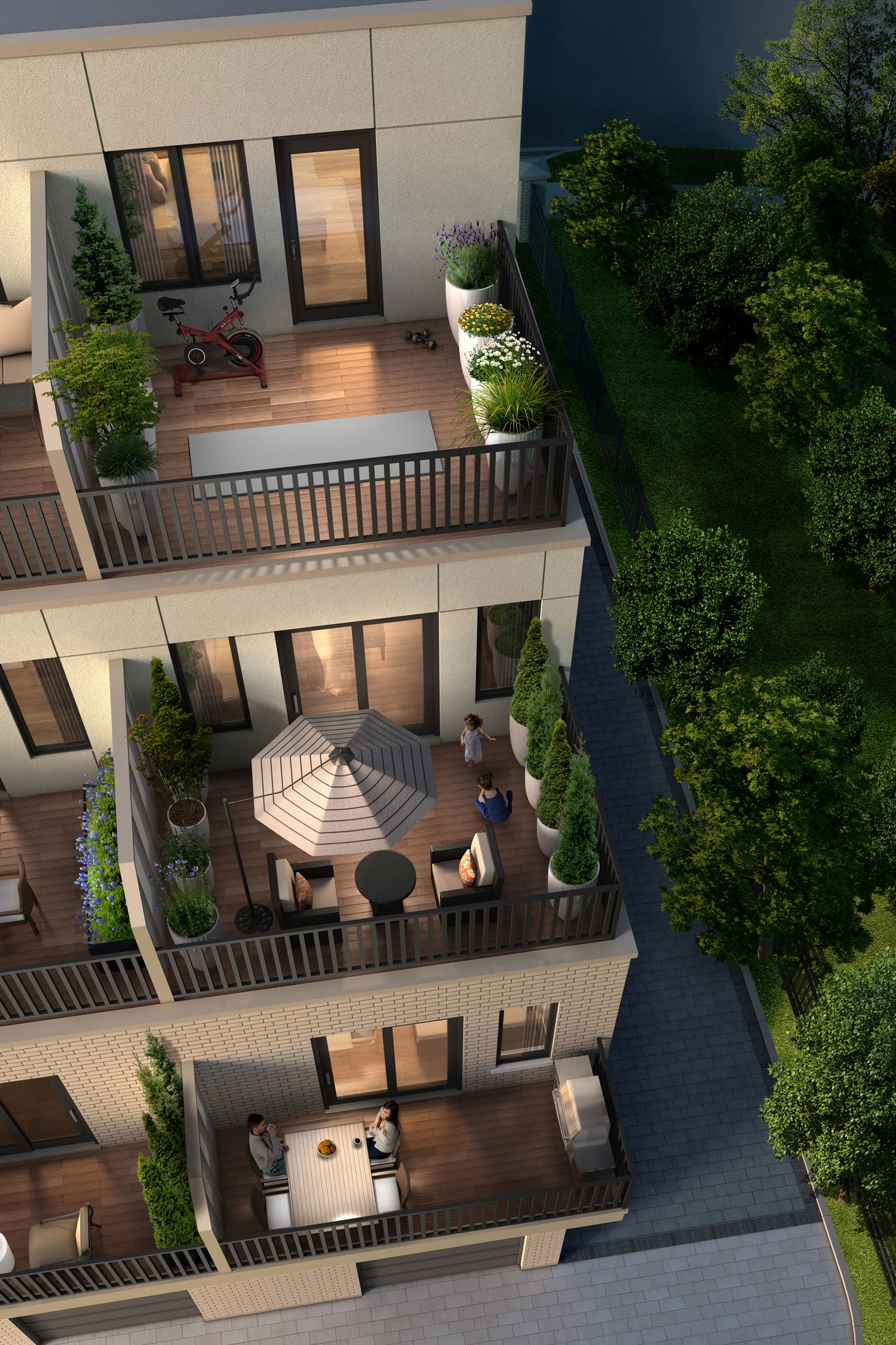 T7 Model – Each unit has 3 fantastic private terraces