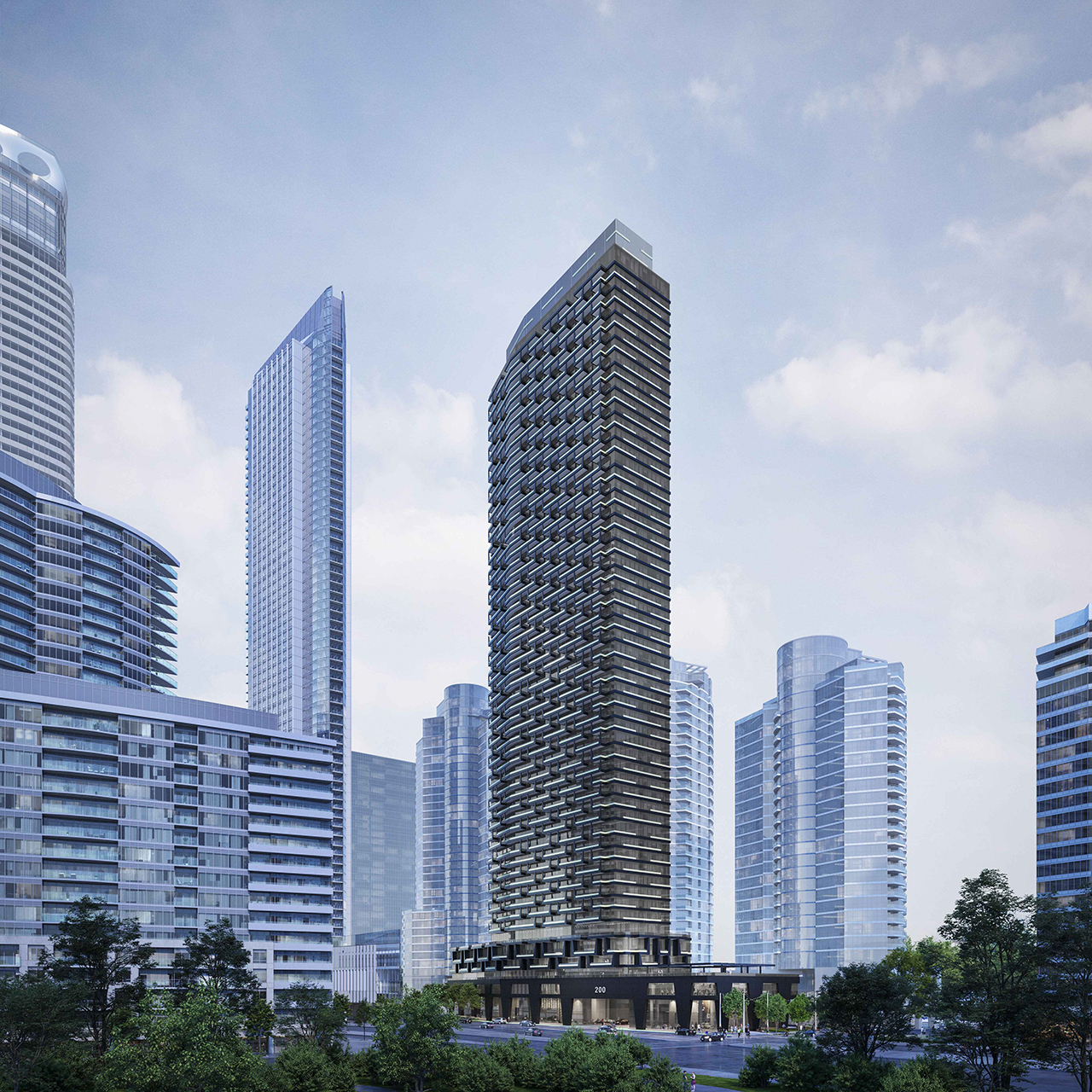 Q Tower, Toronto, designed by Wallman Architects for Lifetime Developments and Diamond Corp