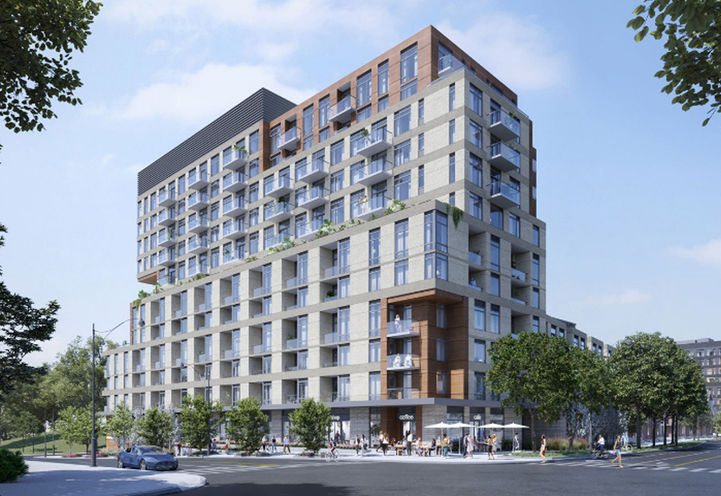 Birchley Park Condos Exterior Covered in Snow