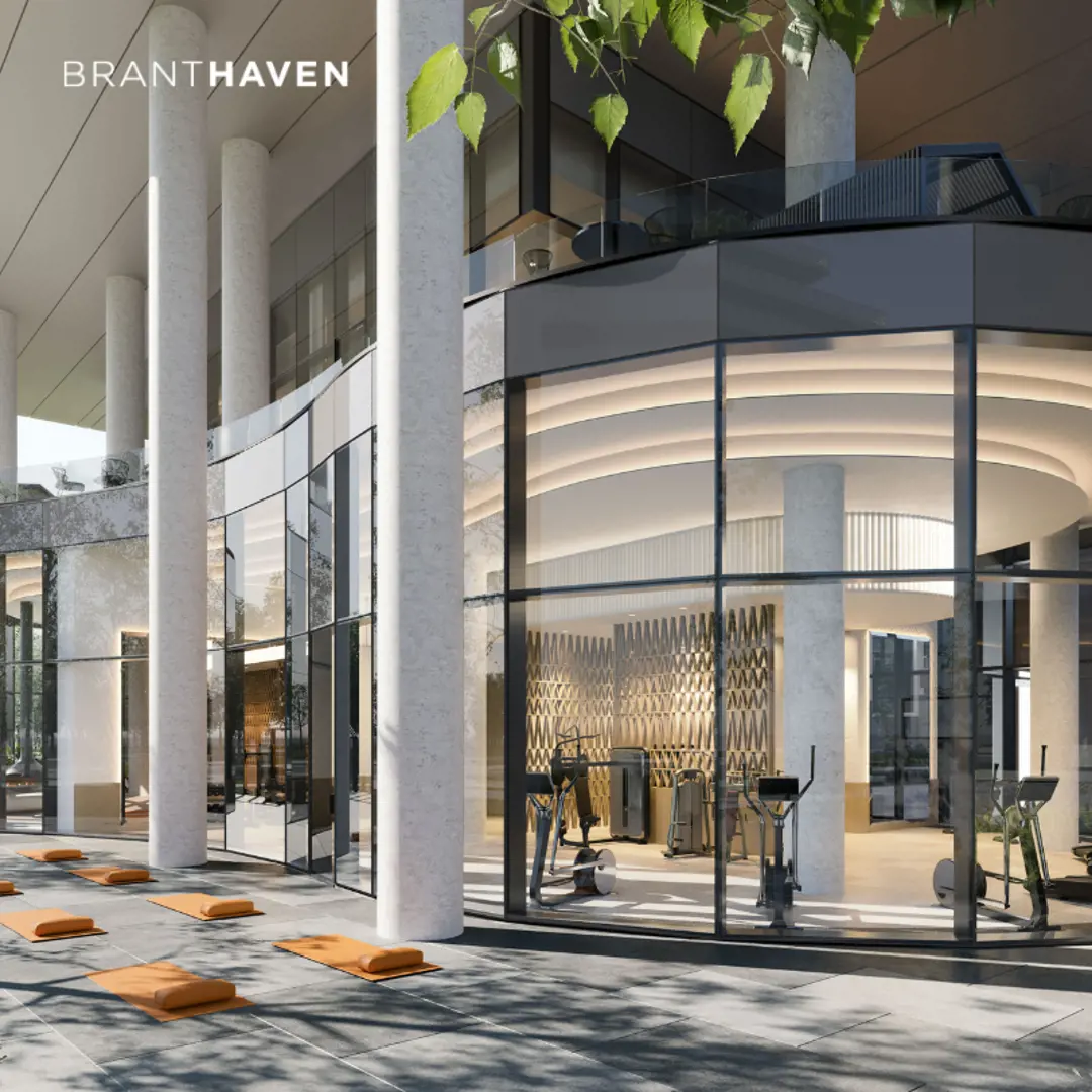 Exterior photo of Birch Condos & Towns at Lakeview Village