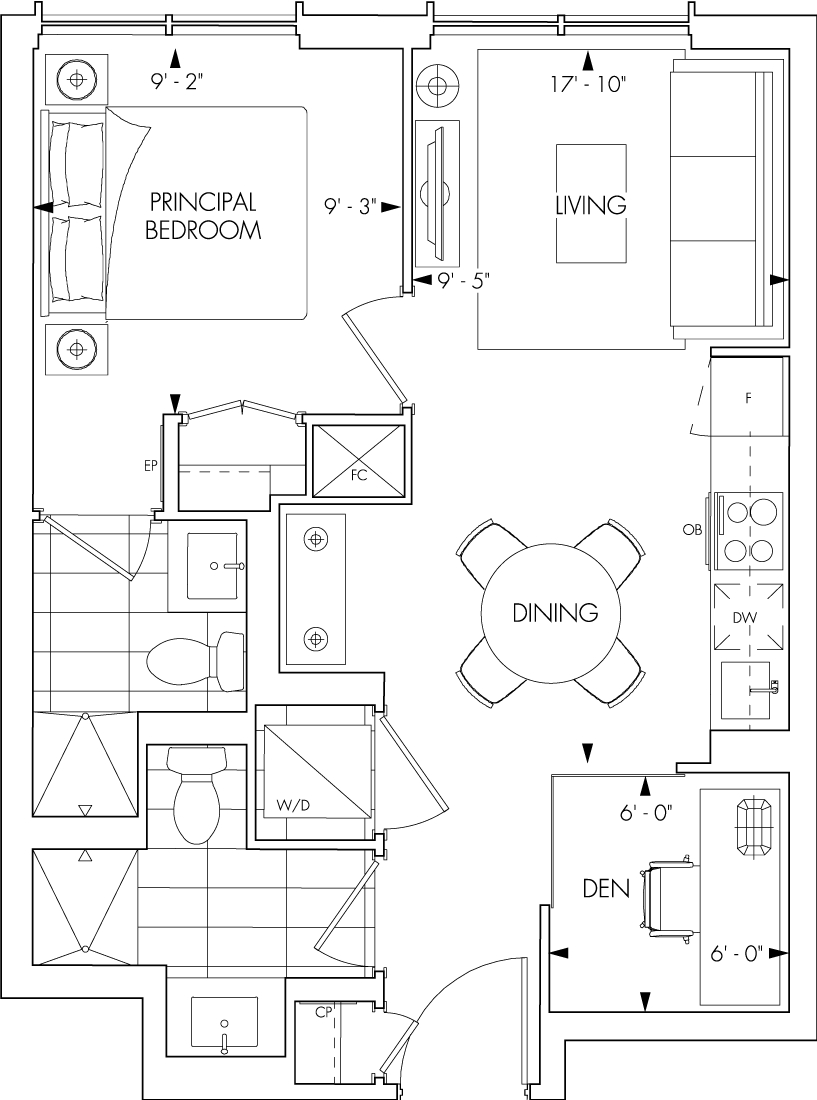 Queen Church > Floorplan > 1F+D