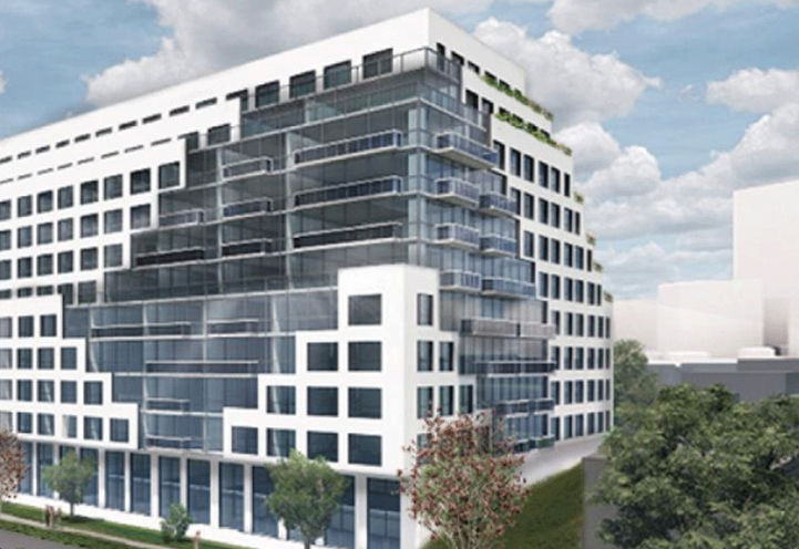 Wilson West Condos 大楼外观的侧视图