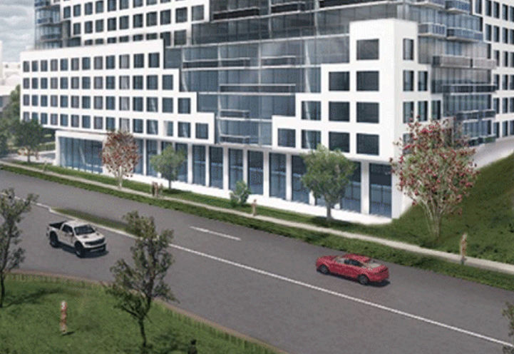 Wilson West Condos 较低楼层的街景