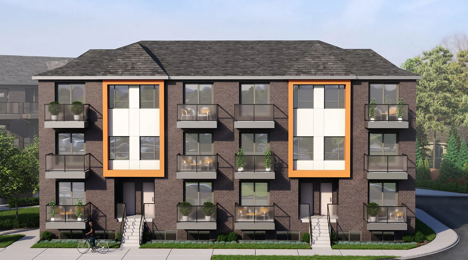 Exterior photo of East Station Townhomes