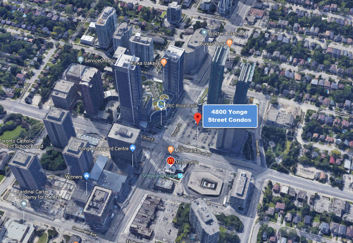 Steps from Sheppard Yonge TTC Subway from 4800 Yonge Street Condos