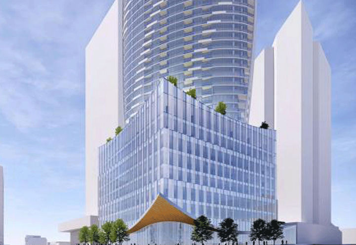 Artist Concept of Podium View of 4800 Yonge Street Condos