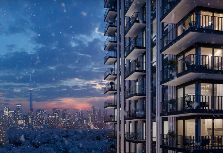South Forest Hill Residences Exterior View of Building in the Winter