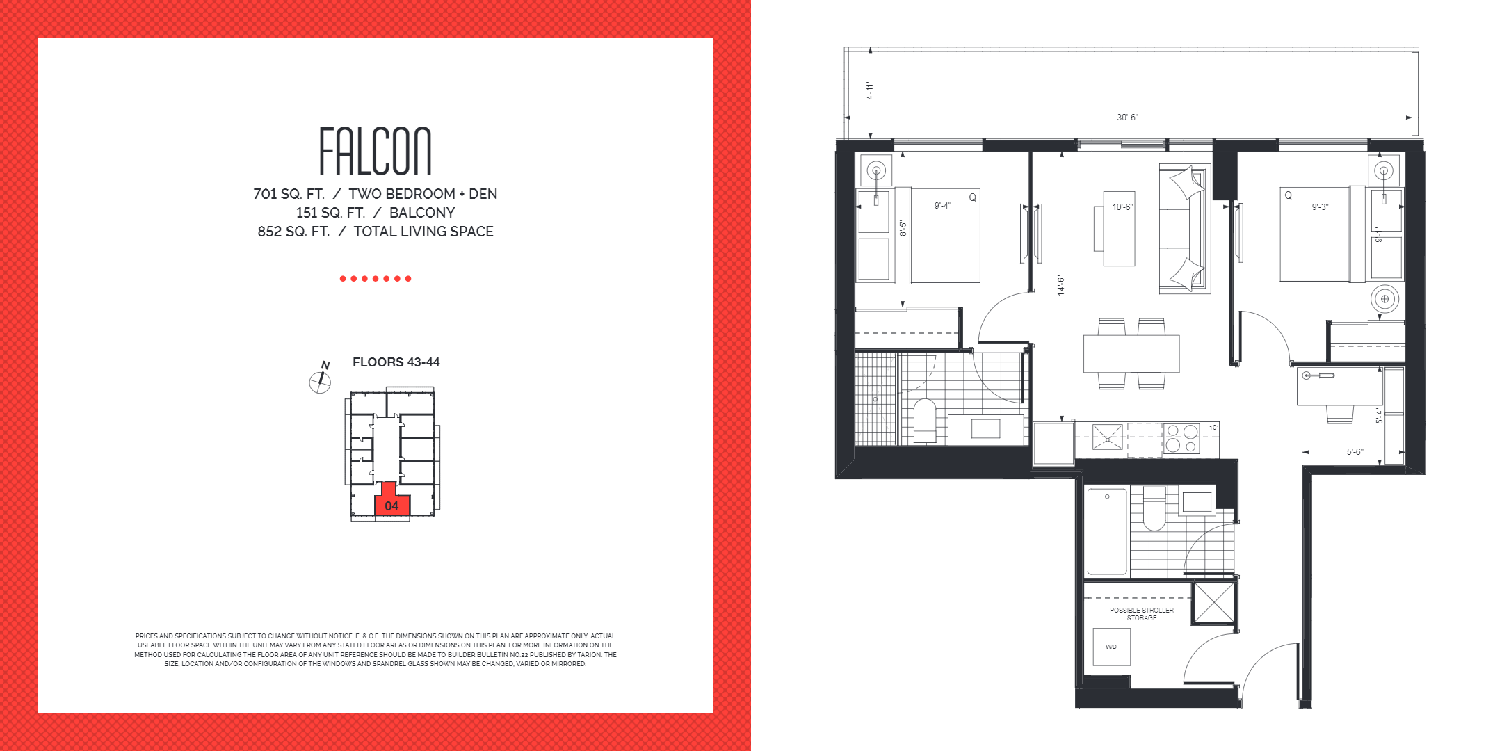 Floor plan of Falcon