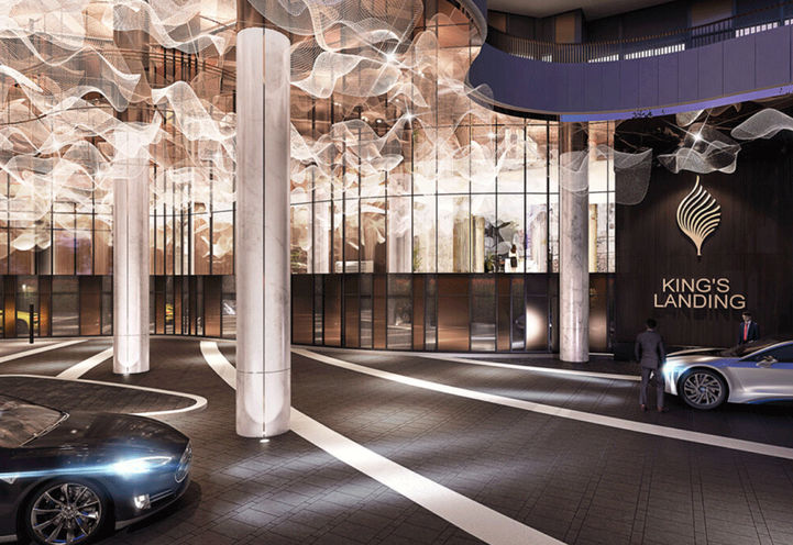 Curved Balconies at King's Landing Condos