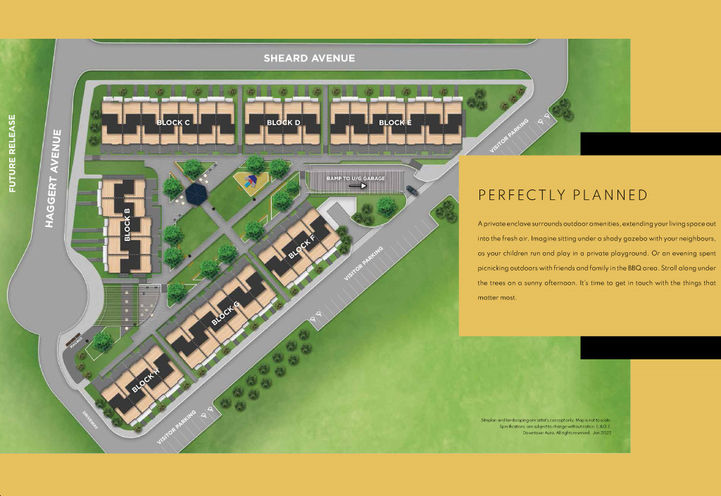 Downtown Aura Towns Aerial View of Site Plan