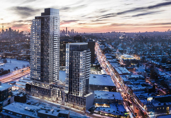 Dawes Condos Aerial View of Tower Exteriors