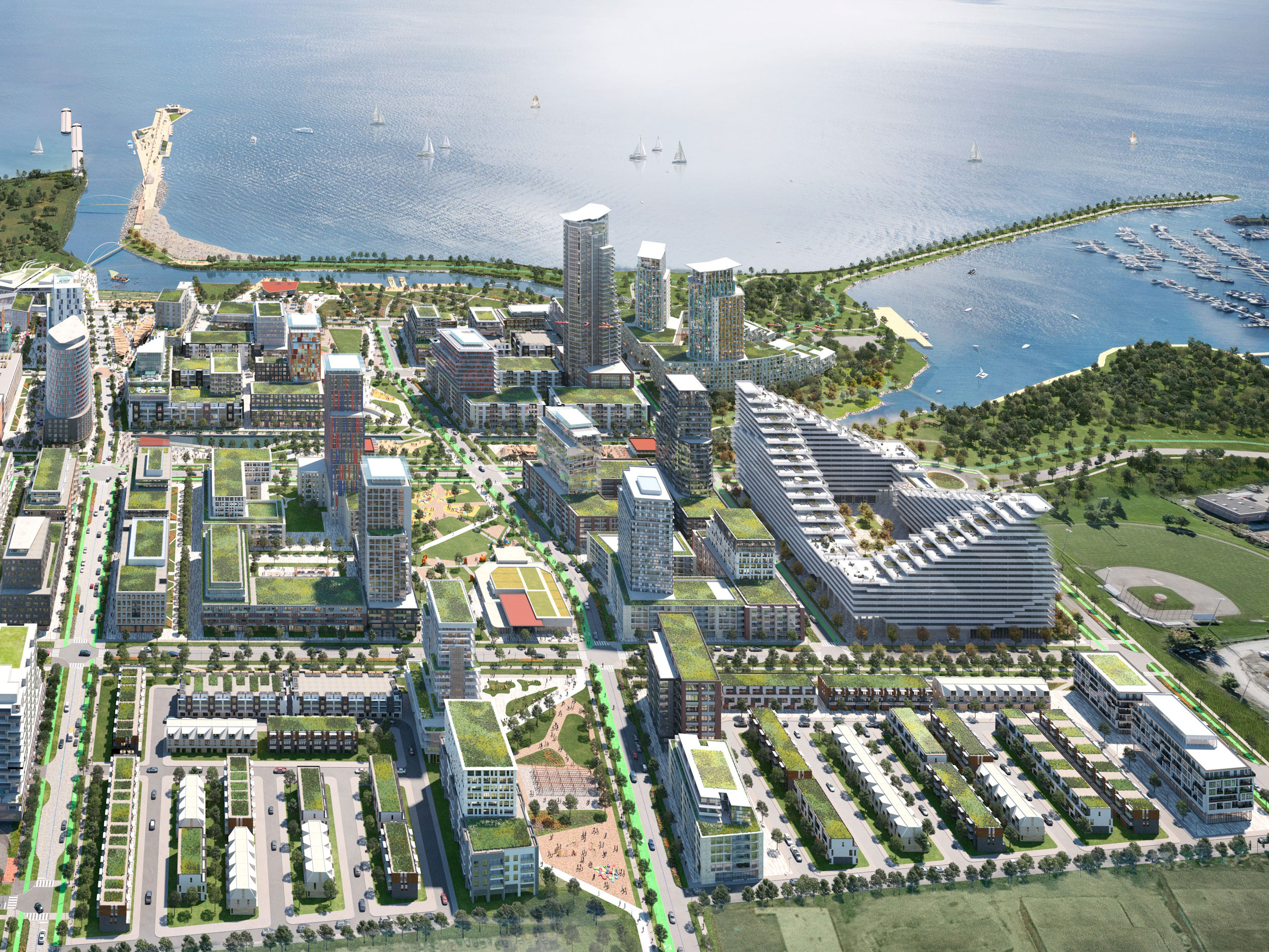 Aerial View of Lakeview Village