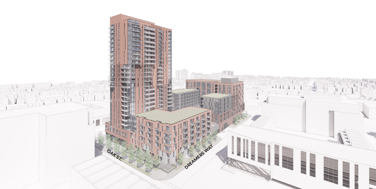 Looking southeast to Daniels on Parliament, designed by superkül for The Daniels Corporation