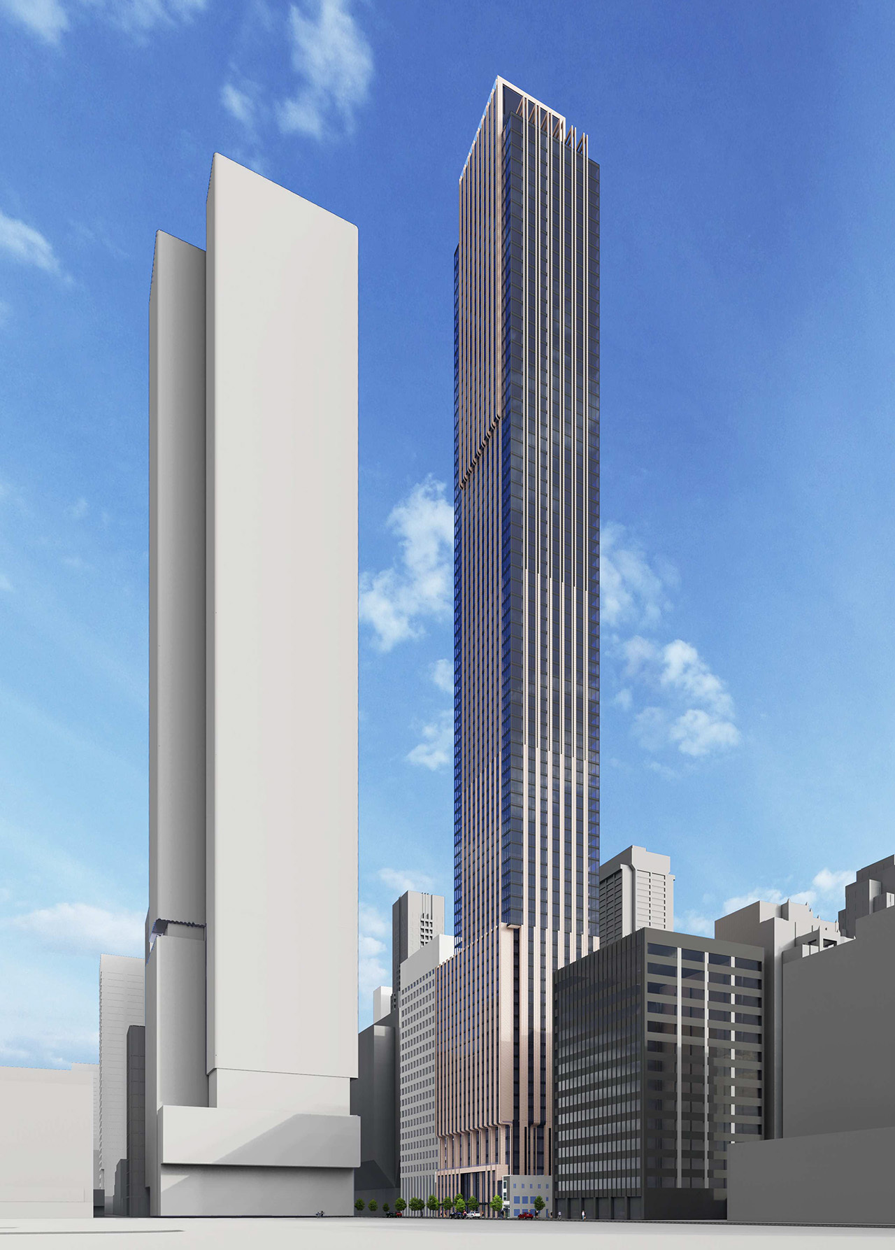 Looking southeast to 83- 95 Bloor West, designed by IBI Group for Parallax Investment Corporation