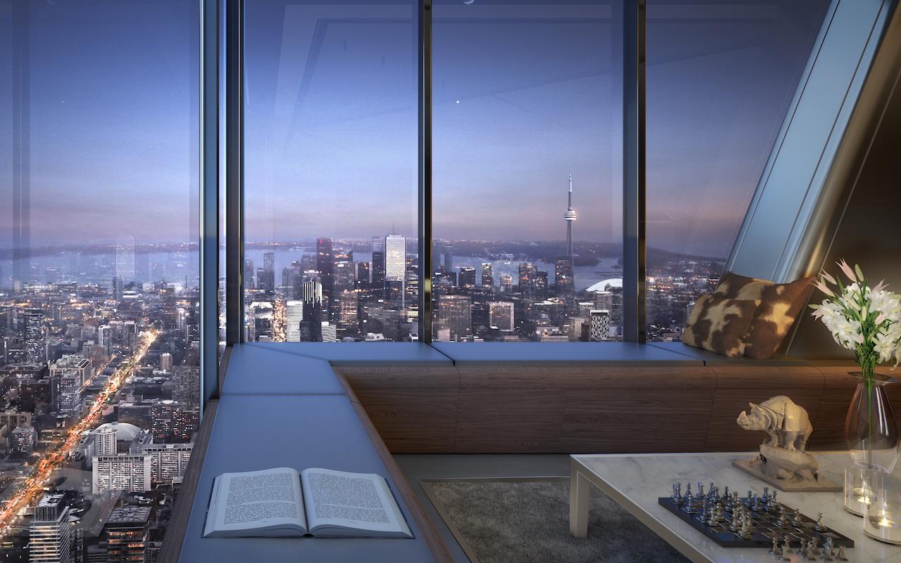 Looking west to The One, 94-storey version by Foster + Partners and Core Architects for Mizrahi Developments