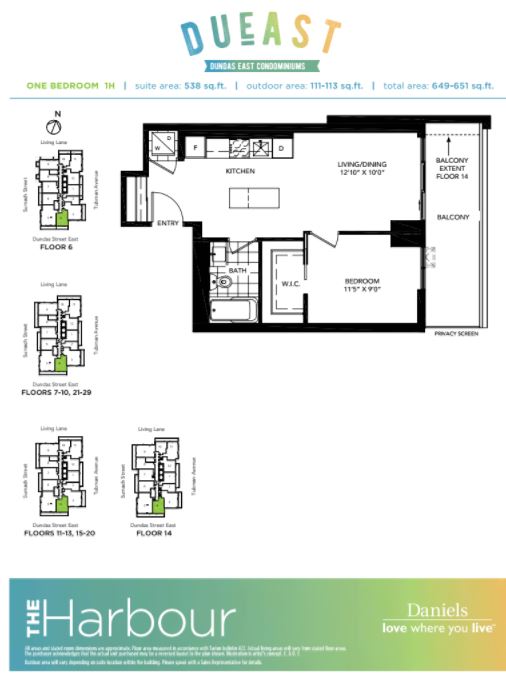 Floor plan of The Harbour