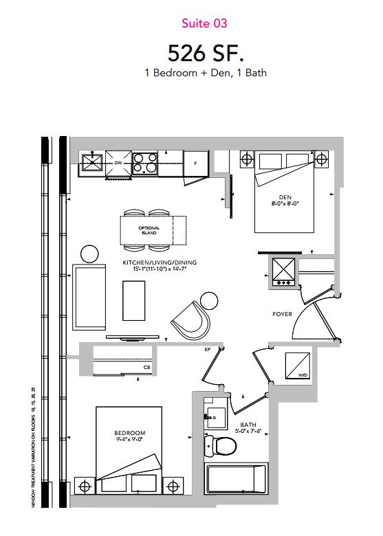 Floor plan of Suite 3