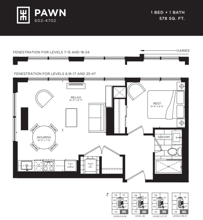 Floor plan of Pawn