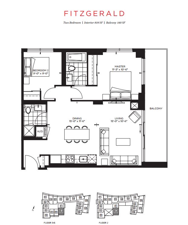 Floor plan of The Fitzgerald