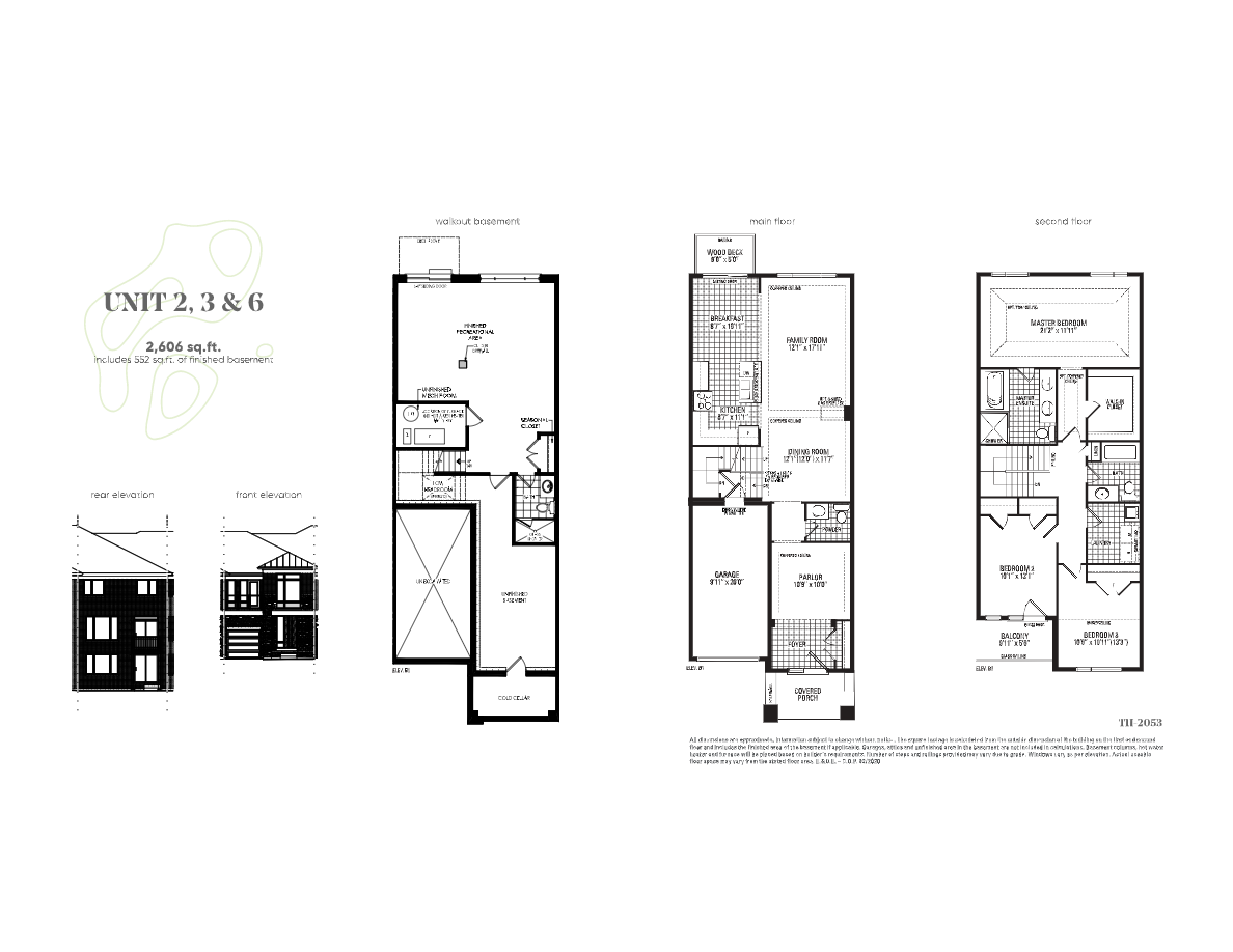 Floor plan of TH-2053 - Unit 2|3|6