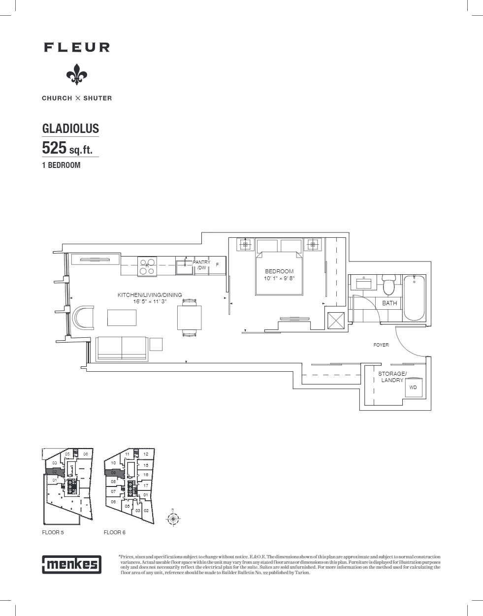 Floor plan of Gladiolus