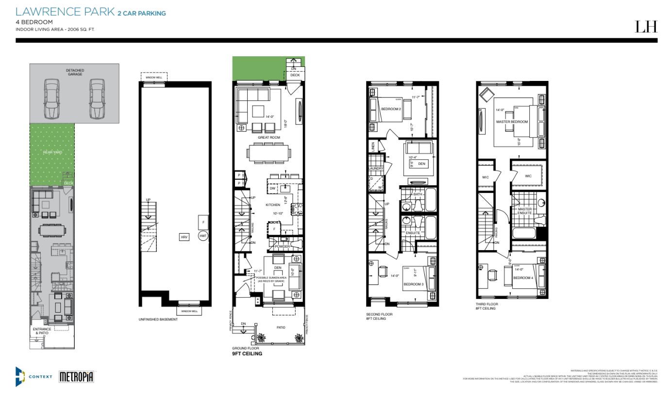 Floor plan of Lawrence Park (2 Car)