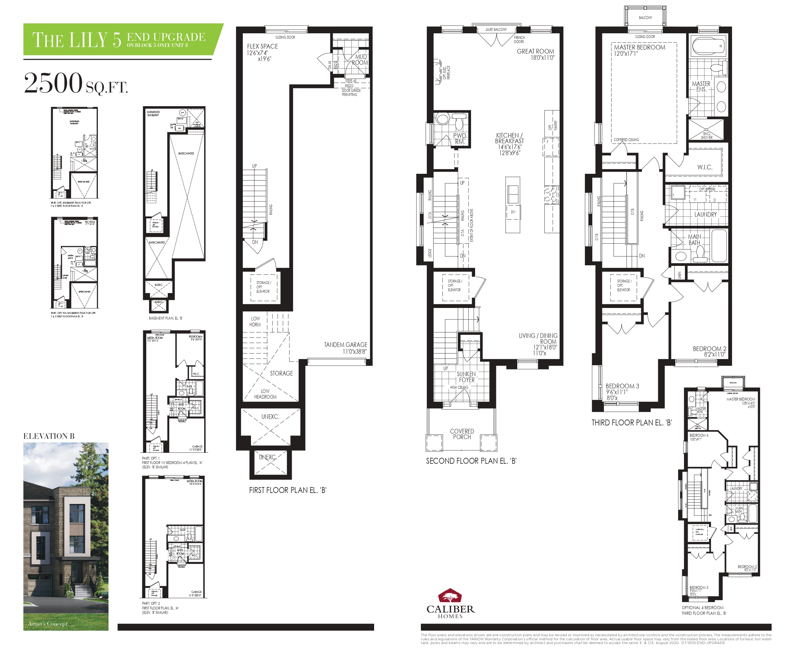 Floor plan of The Lily 5 End Upgrade