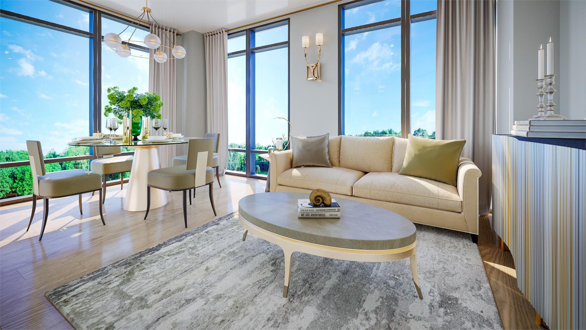 Interior photo of ORO at Edge Towers