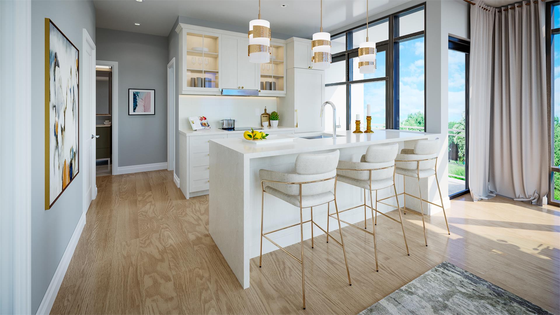 Interior photo of ORO at Edge Towers